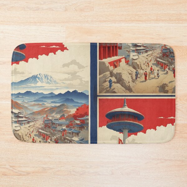 Item preview, Uijeongbu South Korea Tourism Vintage Travel Poster designed and sold by TravelersGems.