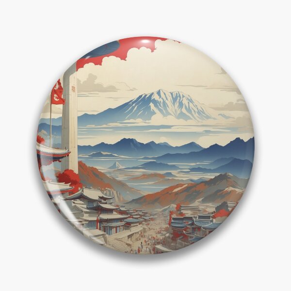Item preview, Uijeongbu South Korea Tourism Vintage Travel Poster designed and sold by TravelersGems.