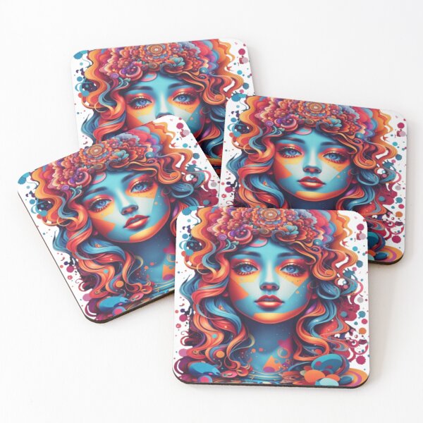 Item preview, Psychedelic Girl Desing designed and sold by Becooldesing.