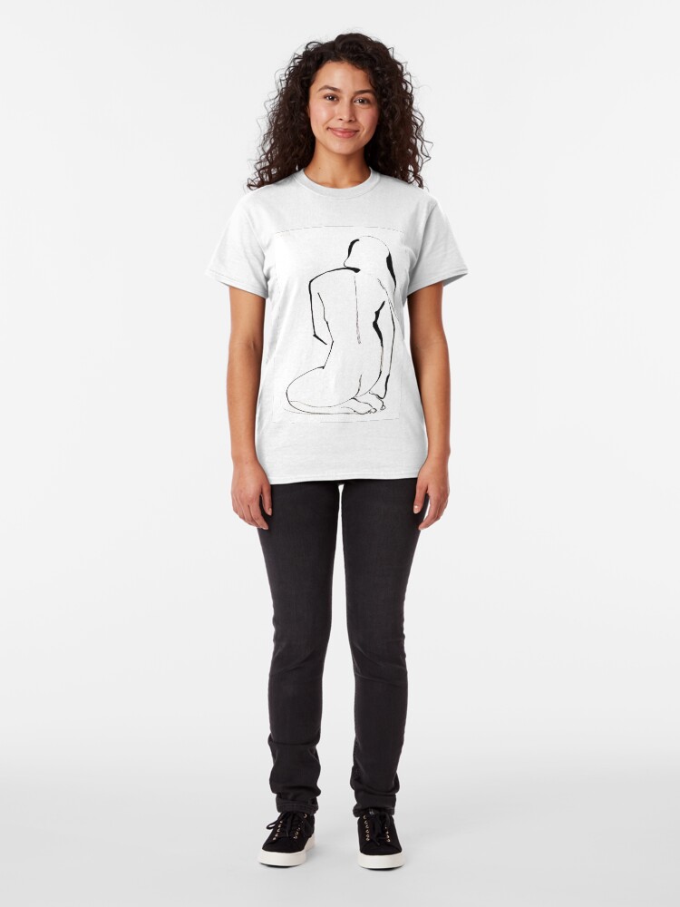Alternate view of Nude Model Pose Drawing Classic T-Shirt
