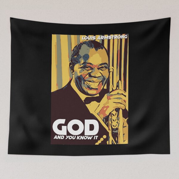 Item preview, Louis. GOD designed and sold by Corry Bros Jazz Stuff Shop.
