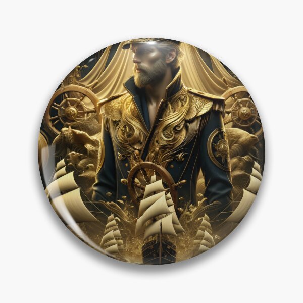 Item preview, Golden Sailor: Coastal Romance in Nautical Style designed and sold by ByDigitalDream.