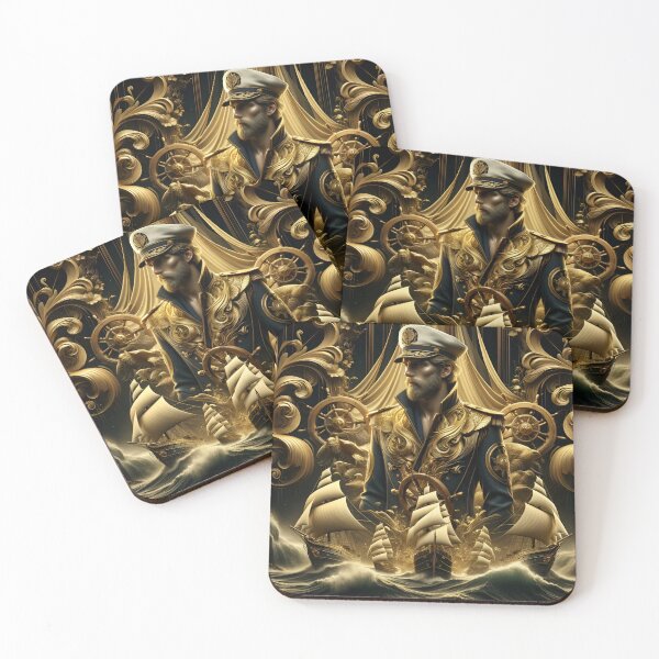 Item preview, Golden Sailor: Coastal Romance in Nautical Style designed and sold by ByDigitalDream.