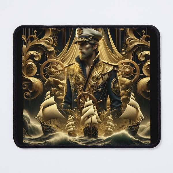 Item preview, Golden Sailor: Coastal Romance in Nautical Style designed and sold by ByDigitalDream.