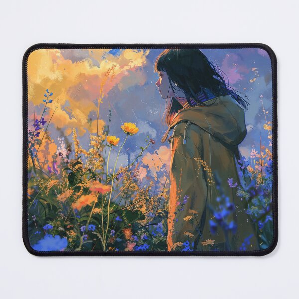 Item preview, Girl and Sunset with Flowers designed and sold by ArtGentle.