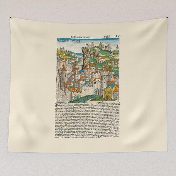 Item preview, Anglie Provincia England in The Nuremberg Chronicle 1493 - Medieval Manuscript Old Book designed and sold by Vintage-TM.