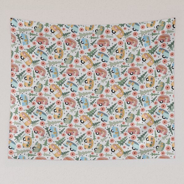 Item preview, Retro Campers Seamless Pattern designed and sold by Cedarrue.