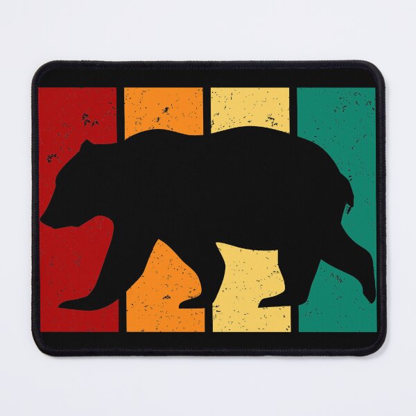 Item preview, Bear Walking In Yellow, Orange, Red And Green Retro Grunge Distressed designed and sold by justypun.
