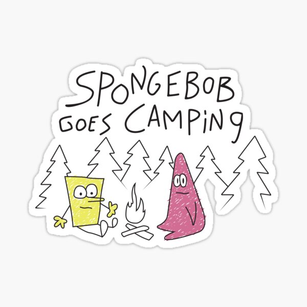 Vista previa del artículo con la obra «Bob Esponja se va de camping», diseñado y vendido por samuartshop.
