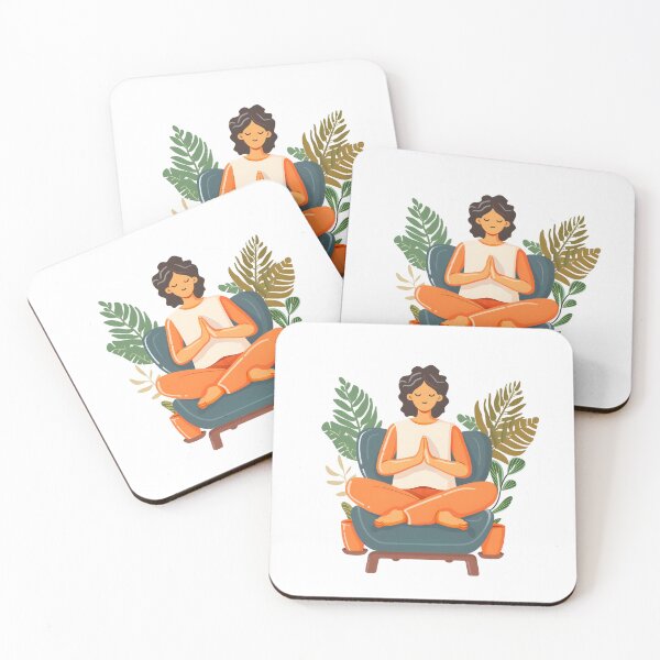 Item preview, Botanical Bliss - Cozy Chair Yoga Sticker designed and sold by Liseri.