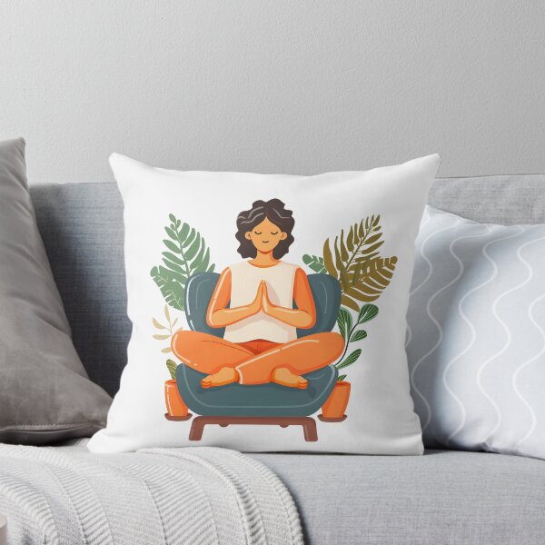 Item preview, Botanical Bliss - Cozy Chair Yoga Sticker designed and sold by Liseri.