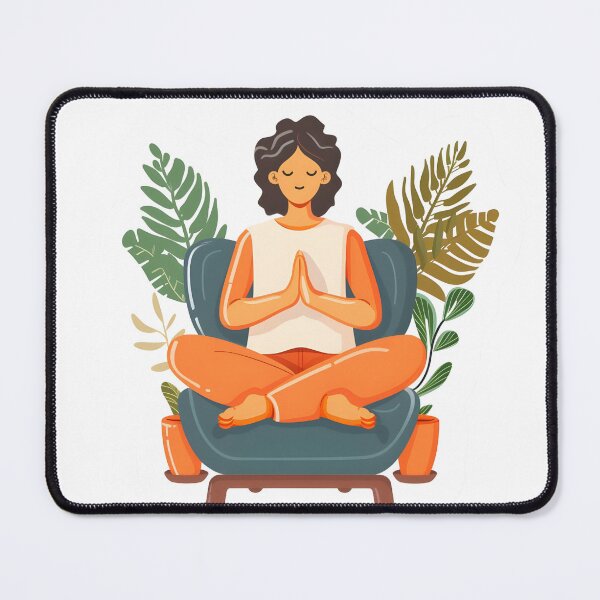 Item preview, Botanical Bliss - Cozy Chair Yoga Sticker designed and sold by Liseri.