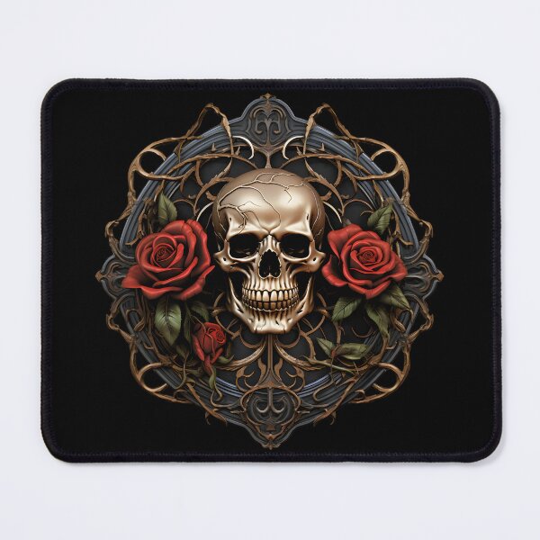 Item preview, Gothic Skull Rose Design - Dark Elegance Decor designed and sold by PandaTShirtShop.