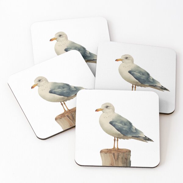 Item preview, Watercolor Seagull, Moin designed and sold by PandaKunst.