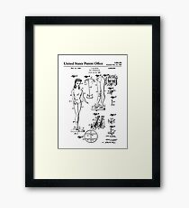 Barbie Doll Patent Black Framed Print