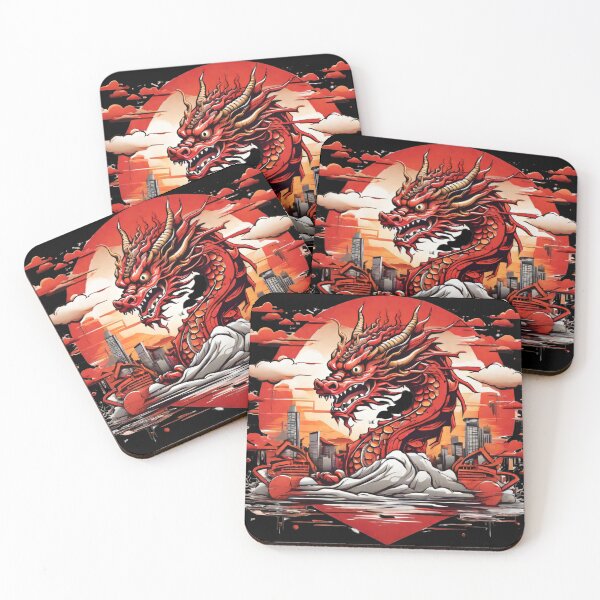 Item preview, Vintage Red Dragon Silhouette designed and sold by Mechanical-Artt.