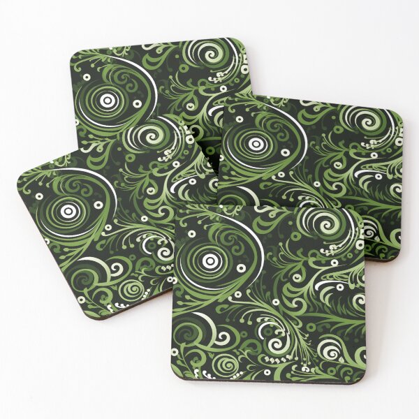 Item preview, New Zealand Māori Paua Pattern Foliar Koru Design designed and sold by GrinGalore.