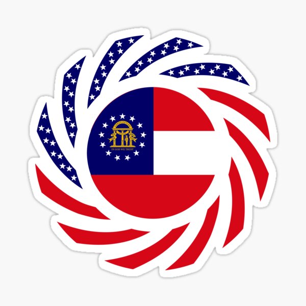 Georgian Murican Patriot Flag Series Sticker