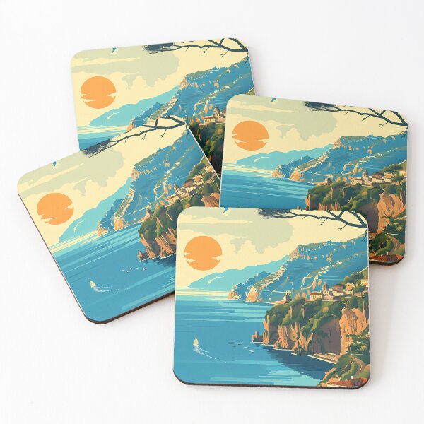 Item preview, Amalfi - Retro Poster designed and sold by Mitch-Angelo.