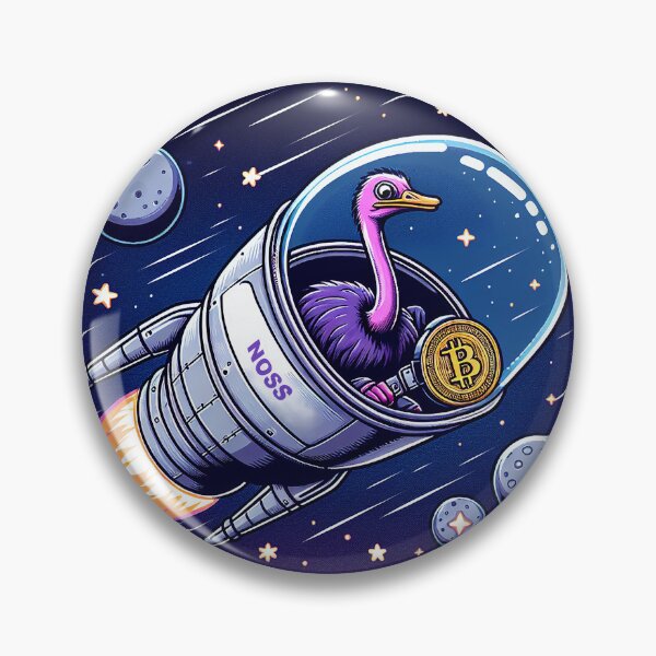 Item preview, $NOSS "BTC Space Odyssey: Ostrich Captain in Capsule Ship" designed and sold by zzz888.