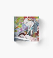 CHARLES DICKENS - watercolor portrait.5 Acrylic Block