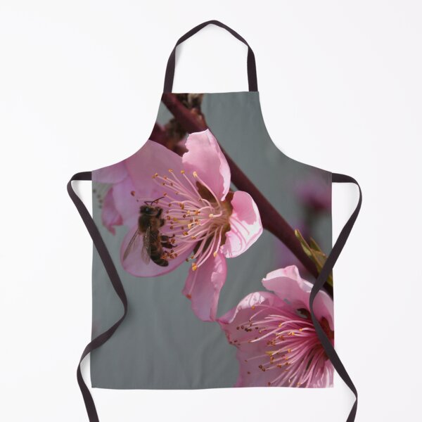 Item preview, Honey Bee On Open Peach Tree Blossom designed and sold by taiche.