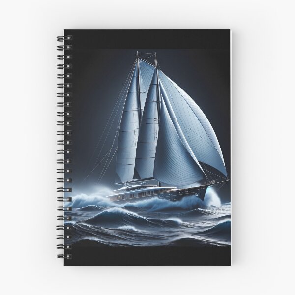 Item preview, Midnight Yacht Oceanic Majesty Hyperrealism Art designed and sold by ByDigitalDream.
