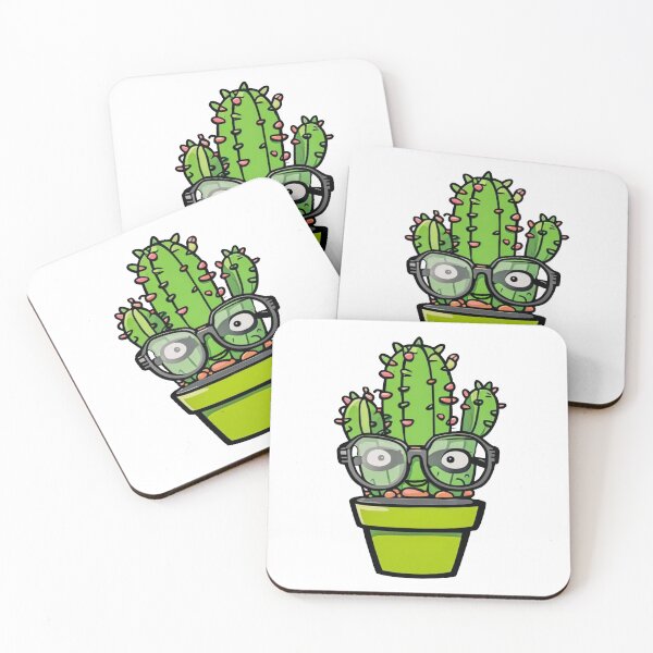 Item preview, Cute Nerd Cactus - Succulent Plant - Smiling Cactus - Potting Cactus Plants Wearing Glasses designed and sold by MyArt23.