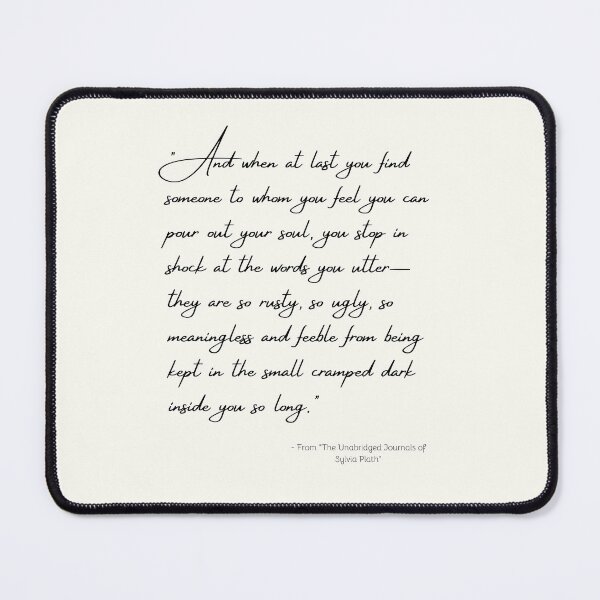 Item preview, A Quote about Love from "The Unabridged Journals of Sylvia Plath" designed and sold by Poemit.