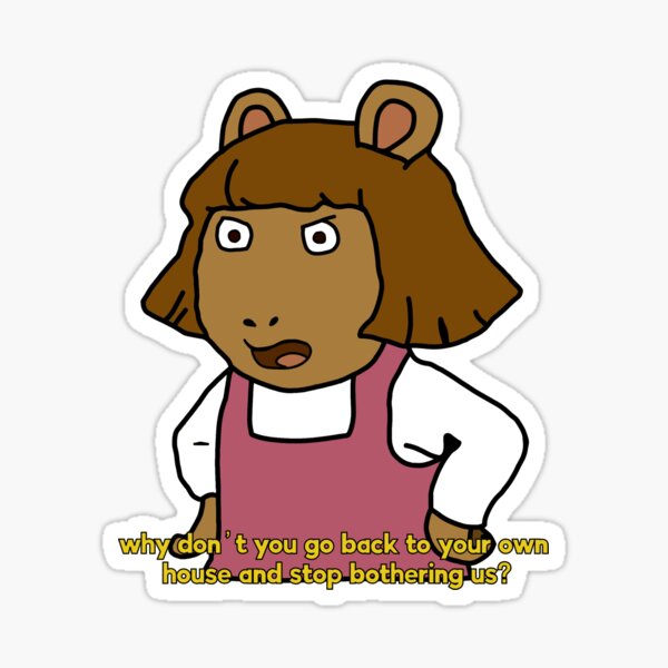 Vista previa del artículo con la obra «DW Arthur Sassy Cita Meme divertido», diseñado y vendido por emmae11.