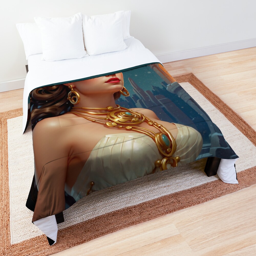 When The Snows Came Beautiful AI Concept Art by Xzendor7 Decorative Comforter