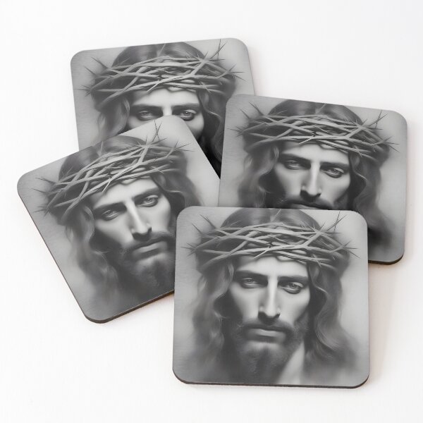 Item preview, black and white engraving with the figure of Jesus  designed and sold by bogfl.