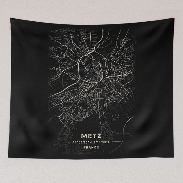 Item preview, Map of Metz Black and white designed and sold by Jerhus.