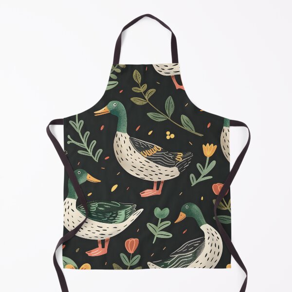Item preview, Mallard ducks modern folk pattern designed and sold by Folksy Living.