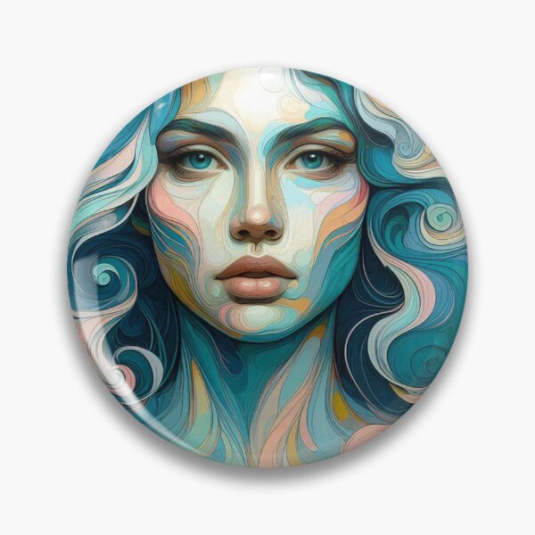 Item preview, Vibrant Female Portrait: An oil painting full of color and emotion designed and sold by FotoworldEdel.