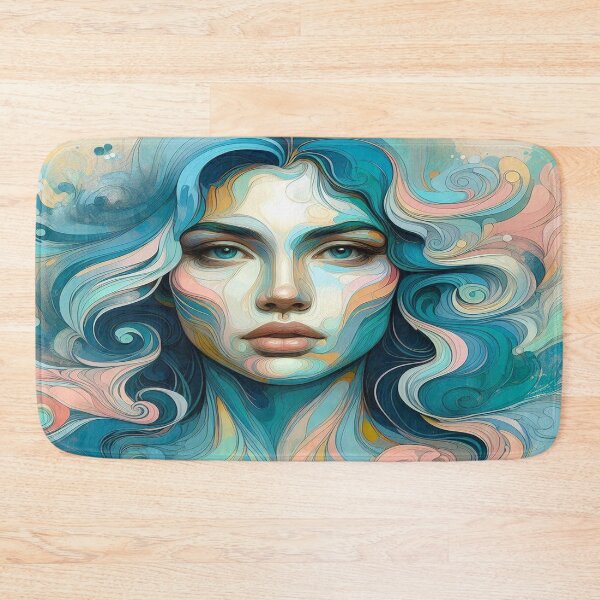 Item preview, Vibrant Female Portrait: An oil painting full of color and emotion designed and sold by FotoworldEdel.