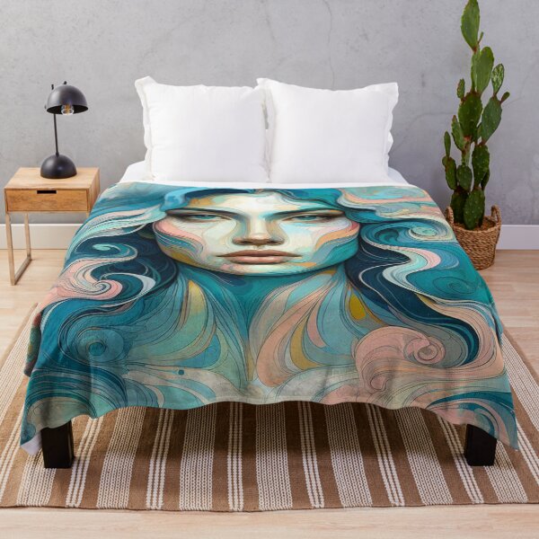 Item preview, Vibrant Female Portrait: An oil painting full of color and emotion designed and sold by FotoworldEdel.