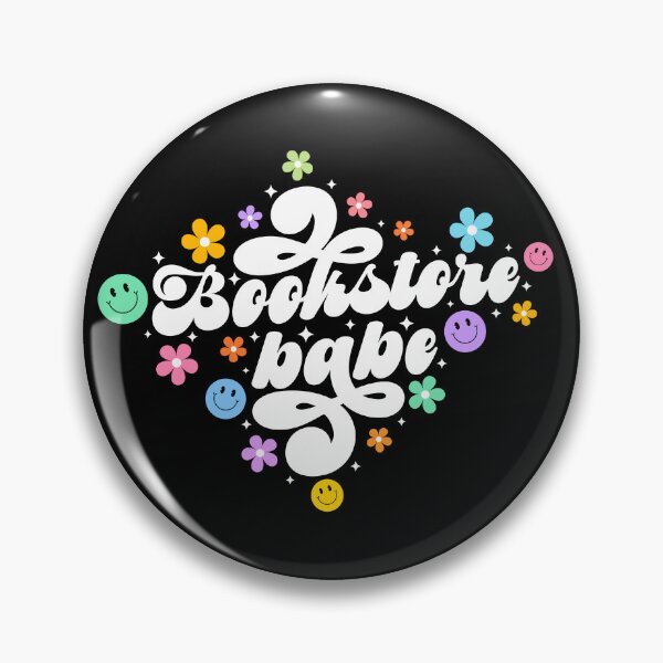 Item preview, Bookstore Babe / Groovy Smiley Faces Daisies Flowers in Black Colorful Bookish Quotes Reading Lover Aesthetic Gifts for Kindle Lovers Acotar designed and sold by Latinoladas.