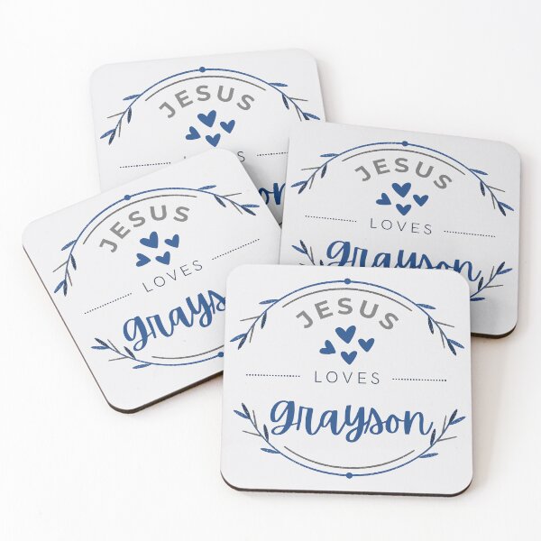 Item preview, Grayson - Jesus Loves Grayson / personalised name  designed and sold by Share-Blessings.