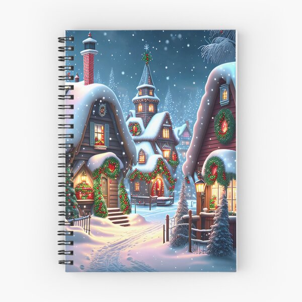 Item preview, Charming snowy Christmas village designed and sold by MarionsArt.