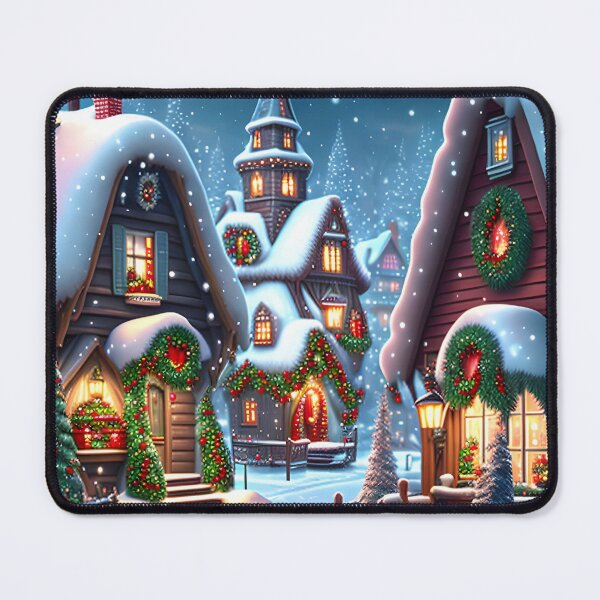 Item preview, Charming snowy Christmas village designed and sold by MarionsArt.