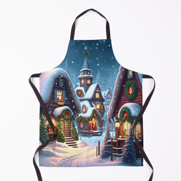 Item preview, Charming snowy Christmas village designed and sold by MarionsArt.