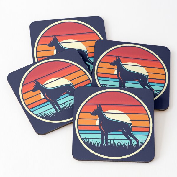 Item preview, Retro Sunset - Dobermann designed and sold by MugshotsAndMore.