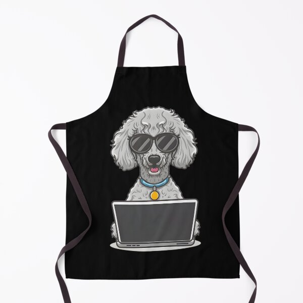 Item preview, Poodle with Sunglasses and laptop designed and sold by Blemenowo.