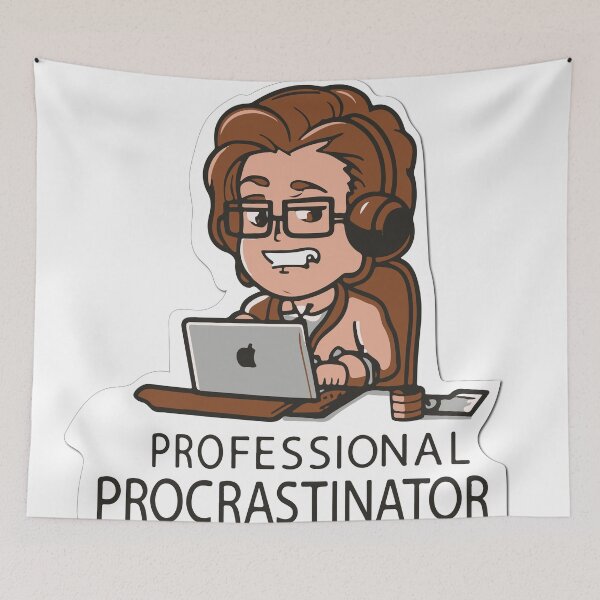 Item preview, Clip Art Professional Procrastinator Sticker Design designed and sold by NArtdesigns.