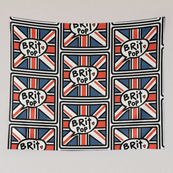 Artikelvorschau, Britpop Heart - Pop Art Square entworfen und verkauft von PickledjoArt.