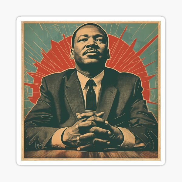 Artikel-Vorschau von Martin Luther King Jr. inspiriert von Shepard Fairey, designt und verkauft von Decaf2Go.