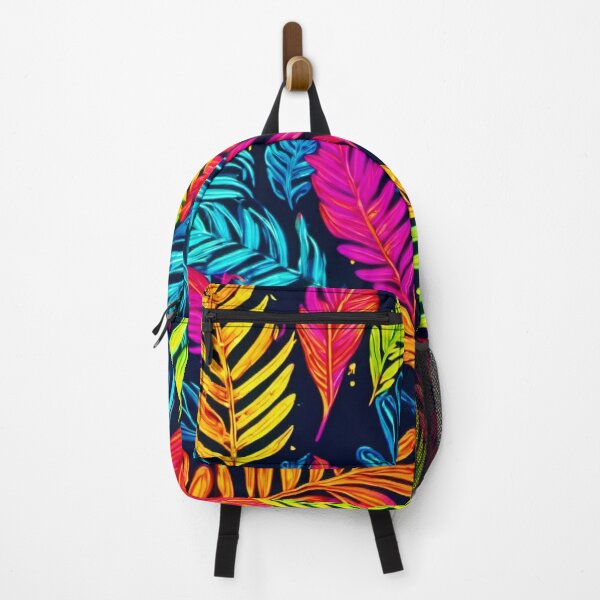 Item preview, Vibrant Leaves: Beautiful Neon Artwork designed and sold by Health And Fitness Posts e-Store.
