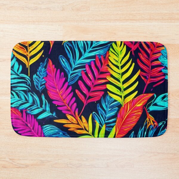 Item preview, Vibrant Leaves: Beautiful Neon Artwork designed and sold by Health And Fitness Posts e-Store.