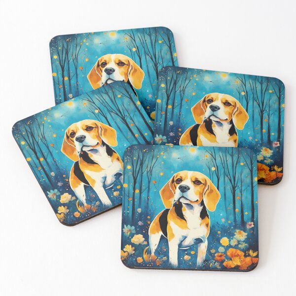 Item preview, A beagle dog in a mysterious forest. designed and sold by Natalia-Vlad.